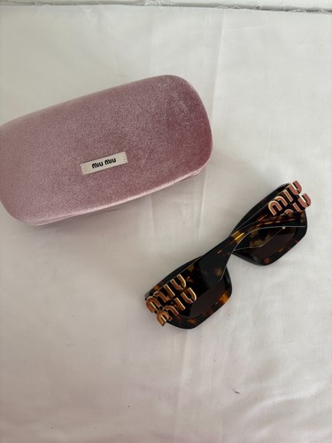 MIU MIU Tortoiseshell Eclipse Sunglasses RRP $665 Preloved - Picture 3 of 8