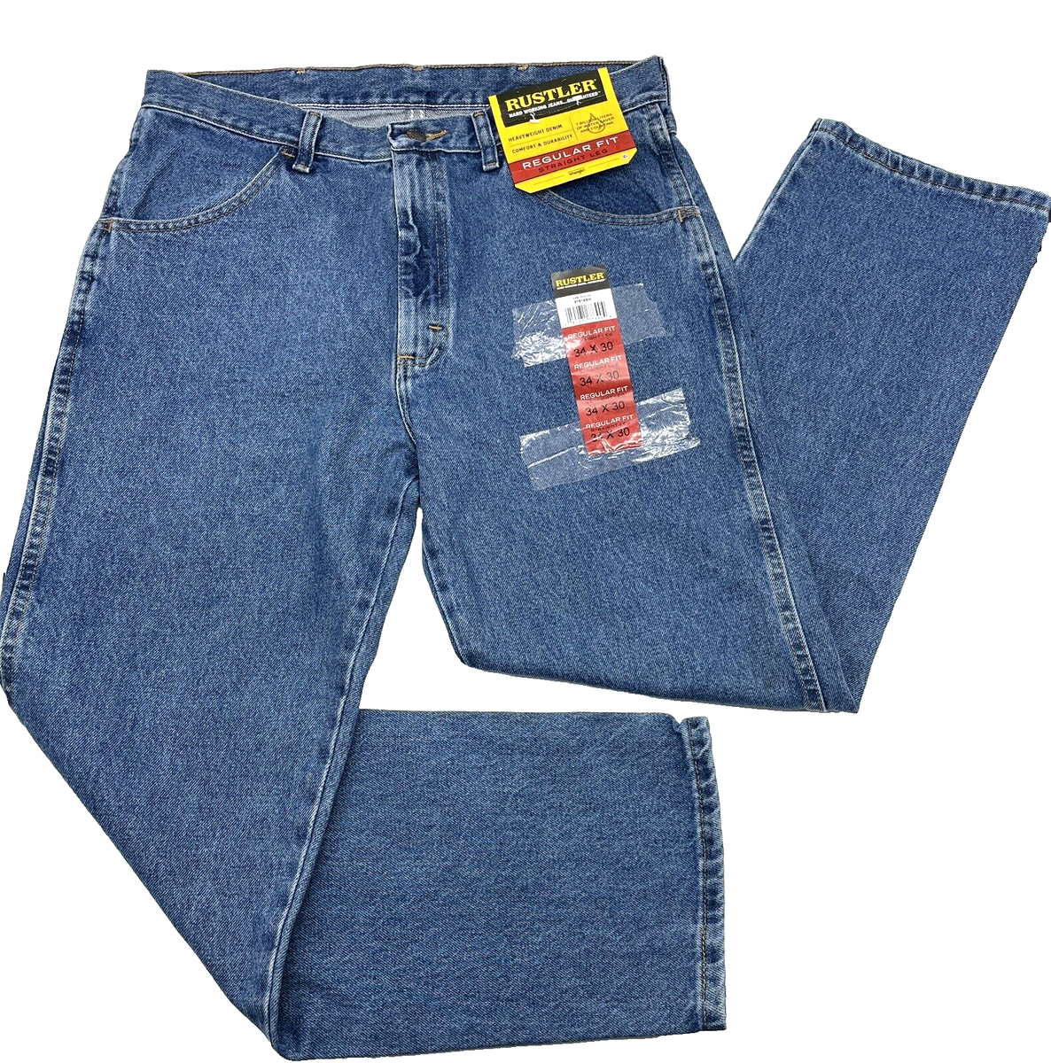 NWT Vtg Wrangler Rustler 87619SW 34x30 Regular Straight Fit Medium