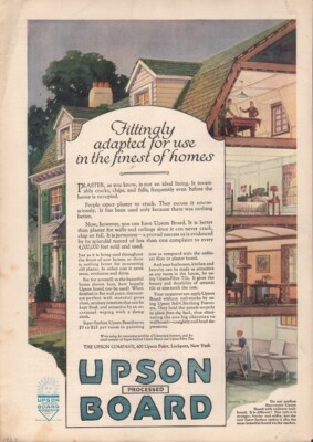 1922 UPSON BOARD PLASTER WALL PAINT HOME ARCHITECT CONSTRUCTION BLAKES 19244