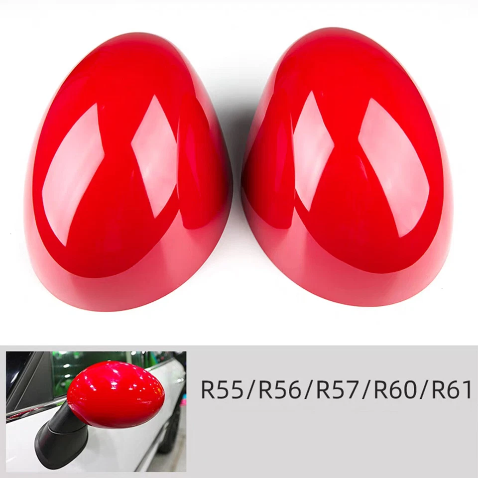 Red Manual Fold Side Mirror Cover Replace For MINI Cooper R55 R56 R57 R60 08-13 - Изображение 4 из 4