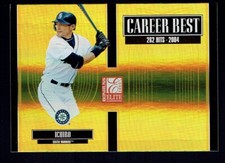 2005 Donruss Elite Ichiro Suzuki Career Best Gold Baseball Card 174/500