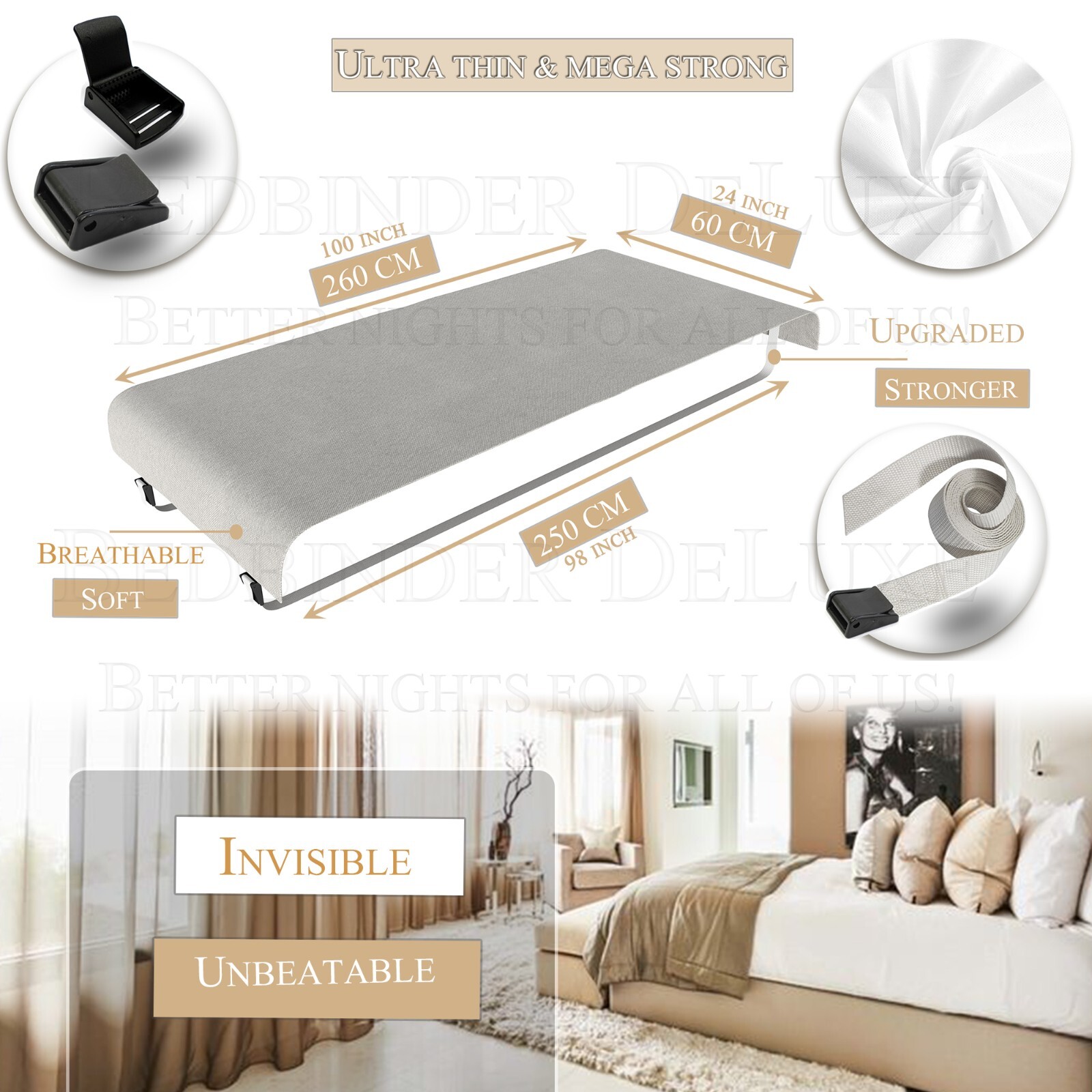 Bed Bridge ** BedBinders Bed Gap Filler and Mattress Gap Filler