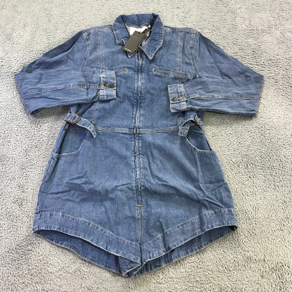 ONE TEASPOON Mono Mujer Extra Grande Resort Azul Mono Denim Chaqueta Foto 2 de 4