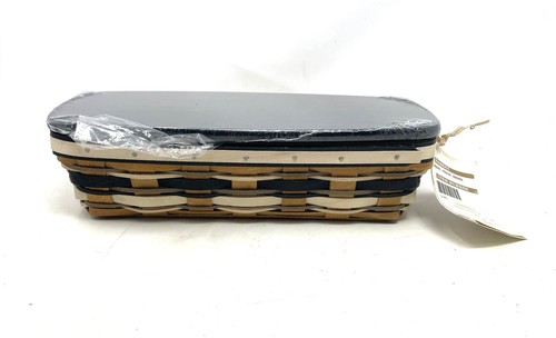 Longaberger Khaki Stripe Keeper w/ Lid , Liner , Protector , NWT ! - Picture 7 of 10