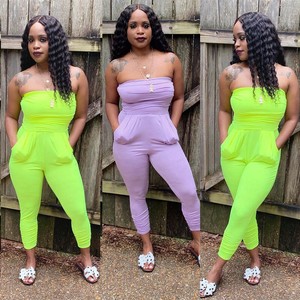 strapless bodycon jumpsuit