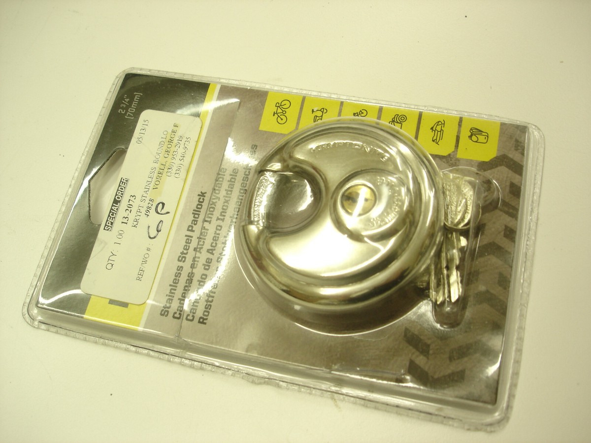 HARLEY DAVIDSON Motorcycle Stainless Krypt Round 2 Keys Lock P/N