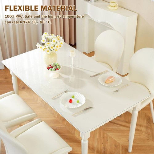 Durable 36x72 Inch Clear Desk Pad - Heat & Spill Resistant Cover for All Tables - Picture 5 of 10