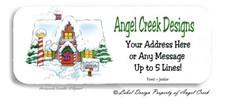 Whimsical Santas House North Pole Christmas Personalized Return Address Labels