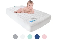 Crib Mattress Pad Cover Toddler Baby Crib Mattress Protector Waterproof 52"x 28"