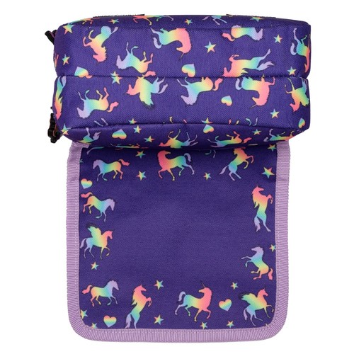 Kids Personalised Pencil Case 2 Compartment Large Stationery Zippe Pouch School - Picture 12 of 47