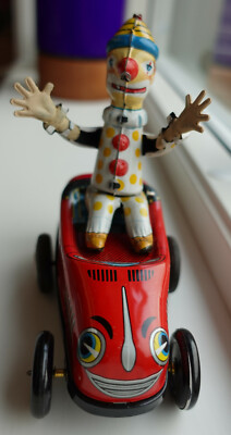 クリスタルペインティング 赤いタクシー 60×80cm Tet Toys Japan Vintage Tin Clown Circus Car In box. | eBay