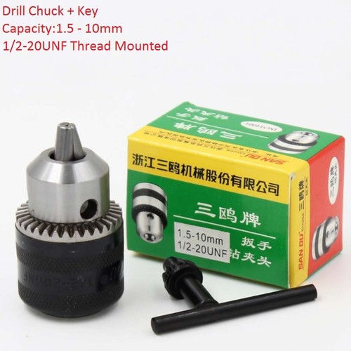 Keyless/Keyed Drill Chuck Taper/Thread Mount Range Of Capacity 0.8mm-16mm - Picture 8 of 12