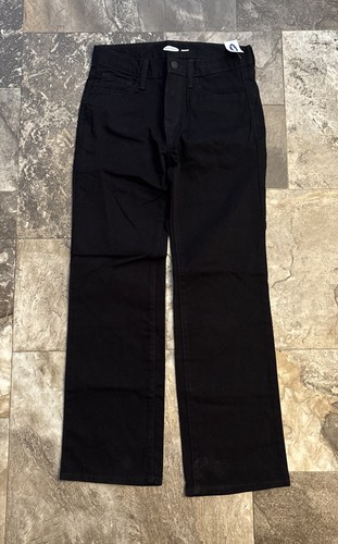 NWT Old Navy Black Jeans Youth Sz 12 Straight Adjustable Waist unisex 2042 - Picture 3 of 6