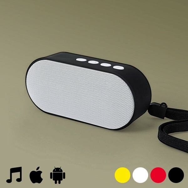 Enceinte Bluetooth radio FM compacte audio sans fil rechargeable blanc