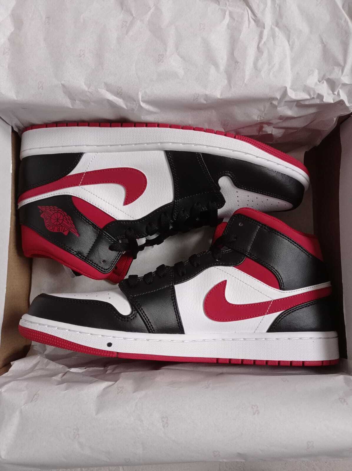 Nike Air Jordan 1 Mid Scarper Sportive per Uomo, EU 42 - Rosse/Nere/Bianche  | Acquisti Online su eBay