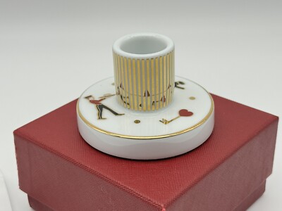 DIABOLO DE CARTIER CANDLE HOLDER IN LIMOGES PROCELAIN NEW 100