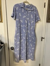 Fresh Produce Women  s Size Large Dragonfly Novelty Blue Dress Made In USA