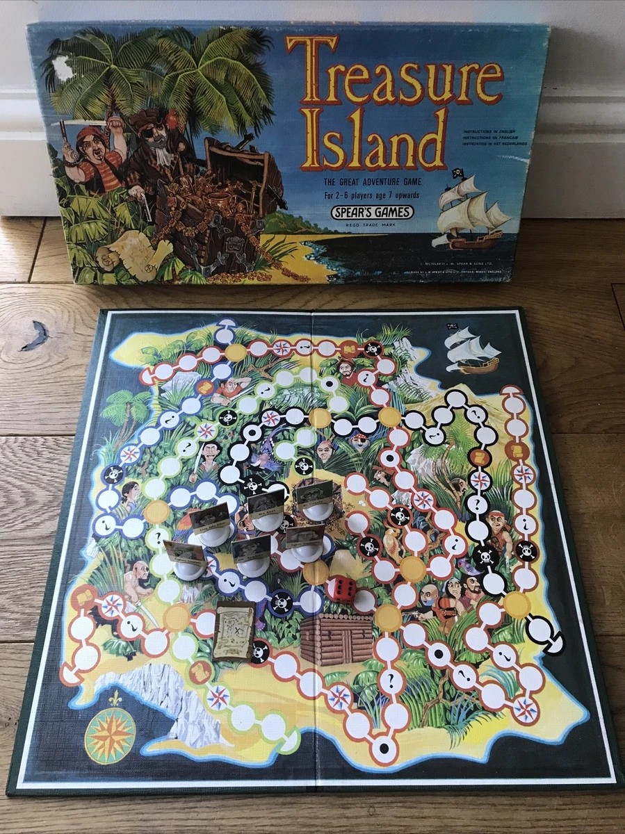 Vintage Spear s Family Board Game Treasure Island complete VGC