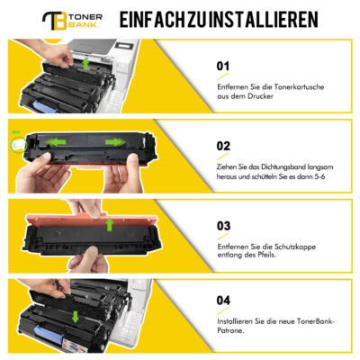 4er Set Toner 207A 4x XXL Toner Set Für HP Color LaserJet Pro M283fdw, M255dw Etc. - Kompatibel, 3 Jahre Garantie Chipfrei Toner