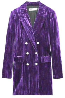 zara purple velvet blazer dress NEW ARRIVAL Zara Purple Crush Velvet Blazer Dress #zara #zarahaul #onlinevintageshop #styleinspo #velvetdress #brooklyn #vintageonlineshop #vintageclothes