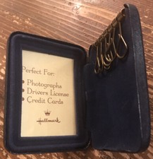Vintage HALLMARK Photo/Card/License and Key Case: Pocket size, Hinge Closure