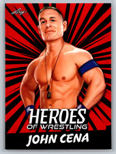 John Cena 2023 Leaf Heroes of Wrestling Red Parallel B-5