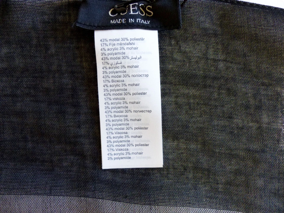 Guess Écharpe AM8308-MOD03-BLA-0 Écharpe Pour Homme Noir Blanc Modal - Photo 4/4