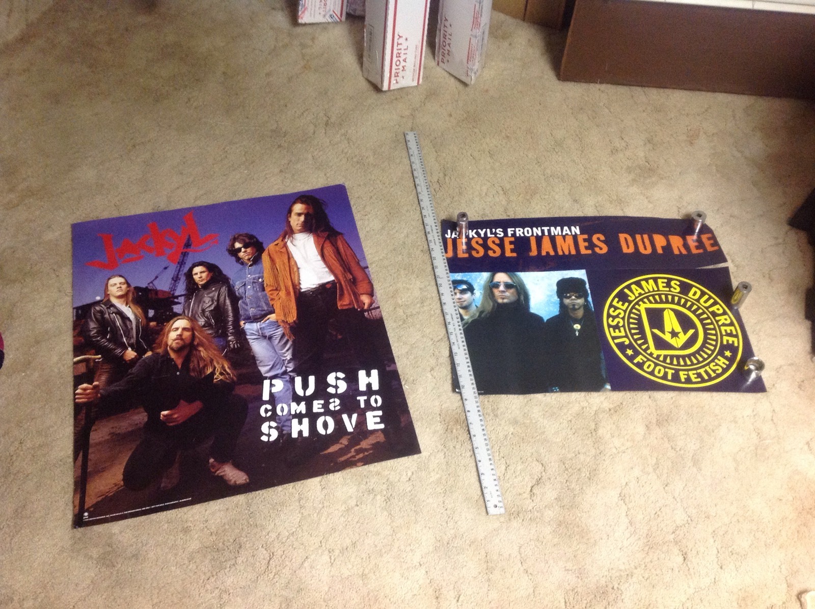 2 PROMO Poster JACKYL Jesse James Dupree. Full Throttle Saloon lp cd