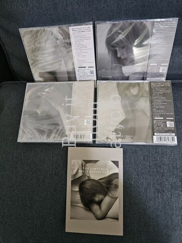 Taylor Swift The Tortured Poets Department Japan 4 CDs New Sealed 1st Press Card - Picture 2 of 2