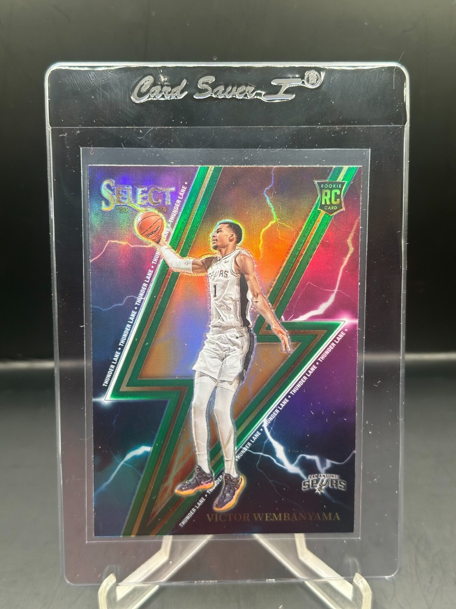2023-24 Panini Select Victor Wembanyama Rookie Thunder Lane Green