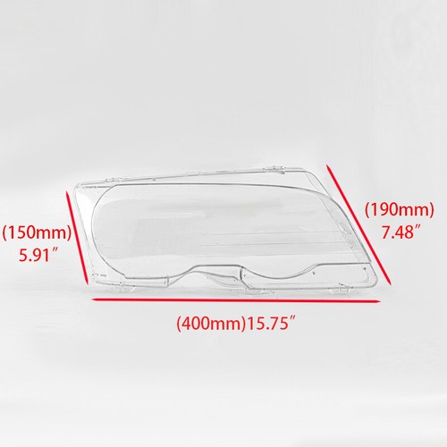 Cubierta de lente de faros de coche derecha para BMW E46 1999-2003 2000 2 PUERTAS M3 2001~2006 - Imagen 12 de 12