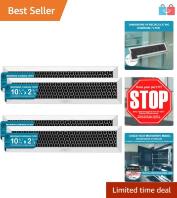 Replacement Charcoal Filters for GE, Hotpoint & LG Microwaves - 10.25'' x 2.38''