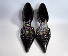 ALDO Black Patent Leather Pointed Closed Toe D'Orsey Heels Pumps Shoes Size 37 7 — photo 1