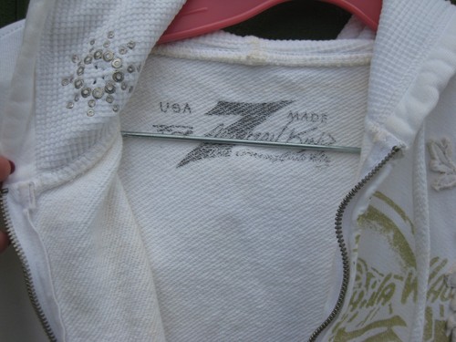 Vtg The Great China Wall 7 for all Mankind Embroidered Swarovski Crystal Hoodie - Picture 7 of 11