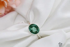 Natural Blue Tourmaline Ring Minimalist Ring 925 Sterling Silver Promise Ring