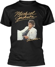 Michael Jackson 'Thriller White Suit' Maglietta nera NUOVO E UFFICIALE