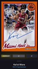 Topps NBA Collect Digital 1980-81 Kel’el Ware S1 Orange Legendary /25 Signature