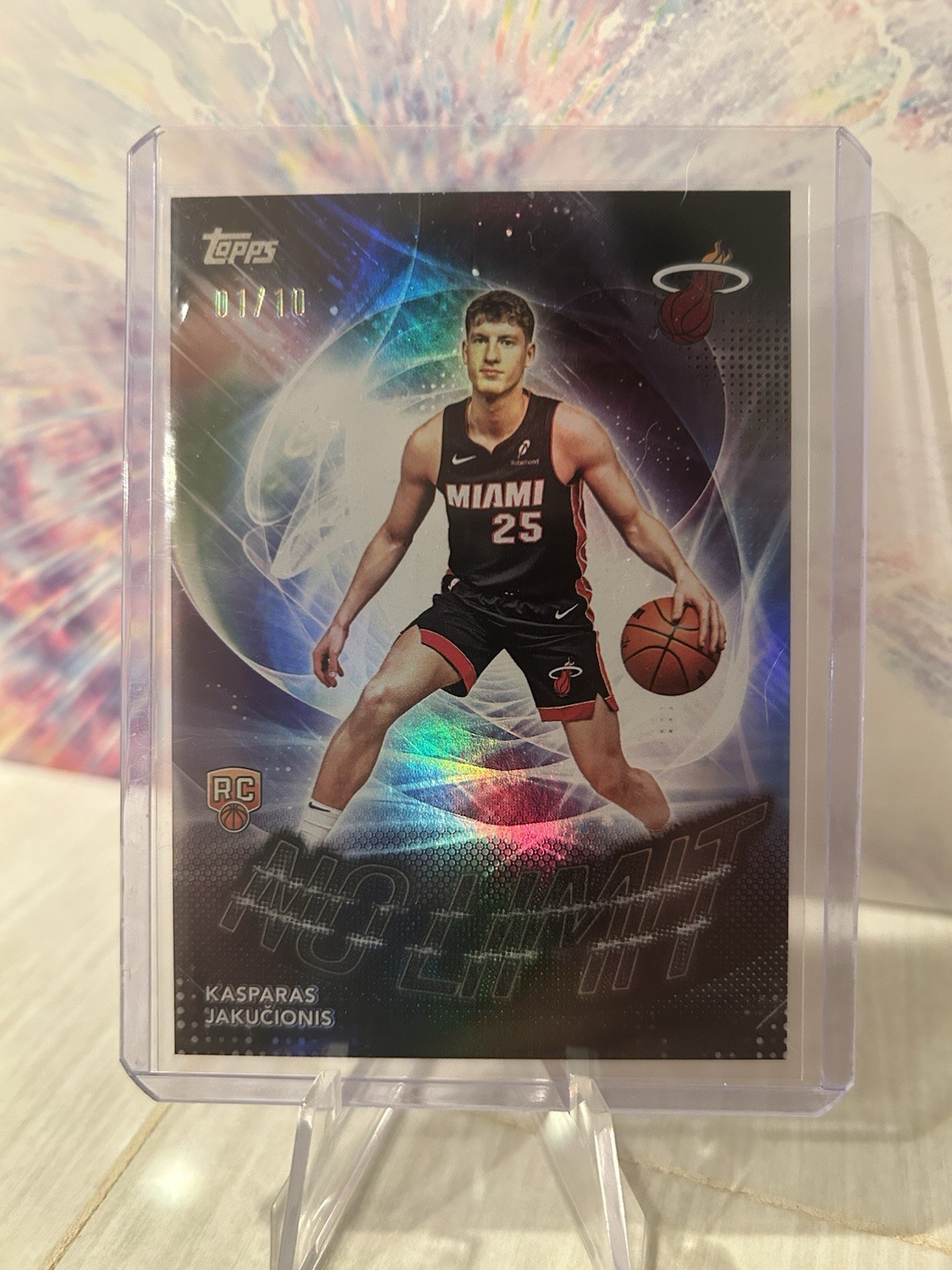 2025 Topps Flagship Kasparas Jakucionis No Limit Black Rainbow 01/10 #NL-20