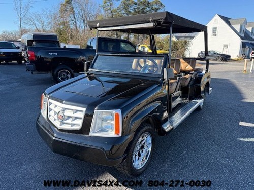2004 Hot Carts Escalade Limo Electric Golf Cart 0 Miles Black Electric Automatic