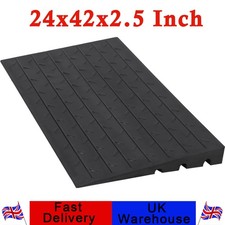 2.5'' Rise Rubber Threshold Ramp 3 Channels Cord Cover Portable Wheelchair Ramp