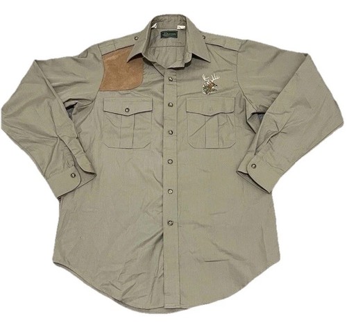 Chemise de chasse Outdoor Impressions homme L fabriquée aux États-Unis cerf brodé coussin de tir - Photo 1/7