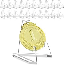 20 Pack Small Easel Stand, Acrylic Picture Holder Stands, for Challenge Coin Gra