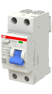 ABB F202 A Fehlerstromschutzschalter RCD 25A 230V 30mA Typ A 2-polig