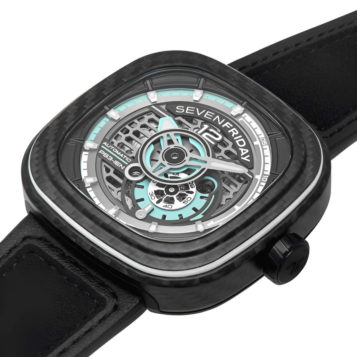 SEVENFRIDAY 腕時計 ブラック スクエア型 SEVENFRIDAY 腕時計 ブラック スクエア型 SEVENFRIDAY 腕時計 ブラック