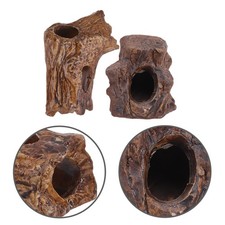 2 Pcs Fish and Shrimp Hiding House Aquarium Shelter Ceramic Cave