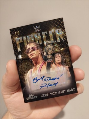 2026 WWE Topps Decades 90 s - Bret ''Hitman'' Hart Foilfractor 1/1 Pioneer Auto
