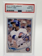 2013 Topps Update Junior Lake #US21 Rookie RC Card PSA 10 GEM MINT Chicago Cubs. rookie card picture