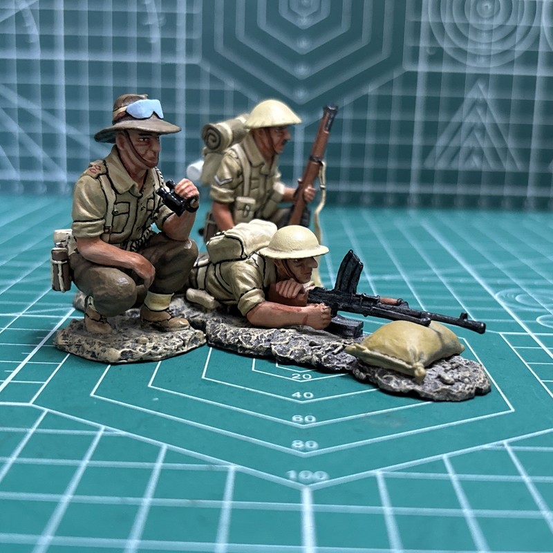 king and country, British 8th Army# EA006 Bren Gun Team,RARE
