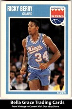 1989-90 Fleer Ricky Berry #134 Sacramento Kings Rookie NBA Basketball
