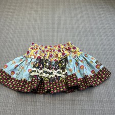 Matilda Jane Girls Character Counts Tiered Ruffle Skirt Size 2 Patchwork